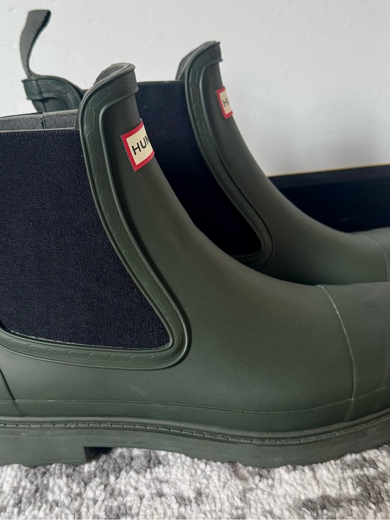 Hunter Original Chelsea Rain Boots Green Matte Rubber Unisex UK 9 US 10 EU 43 main image 4
